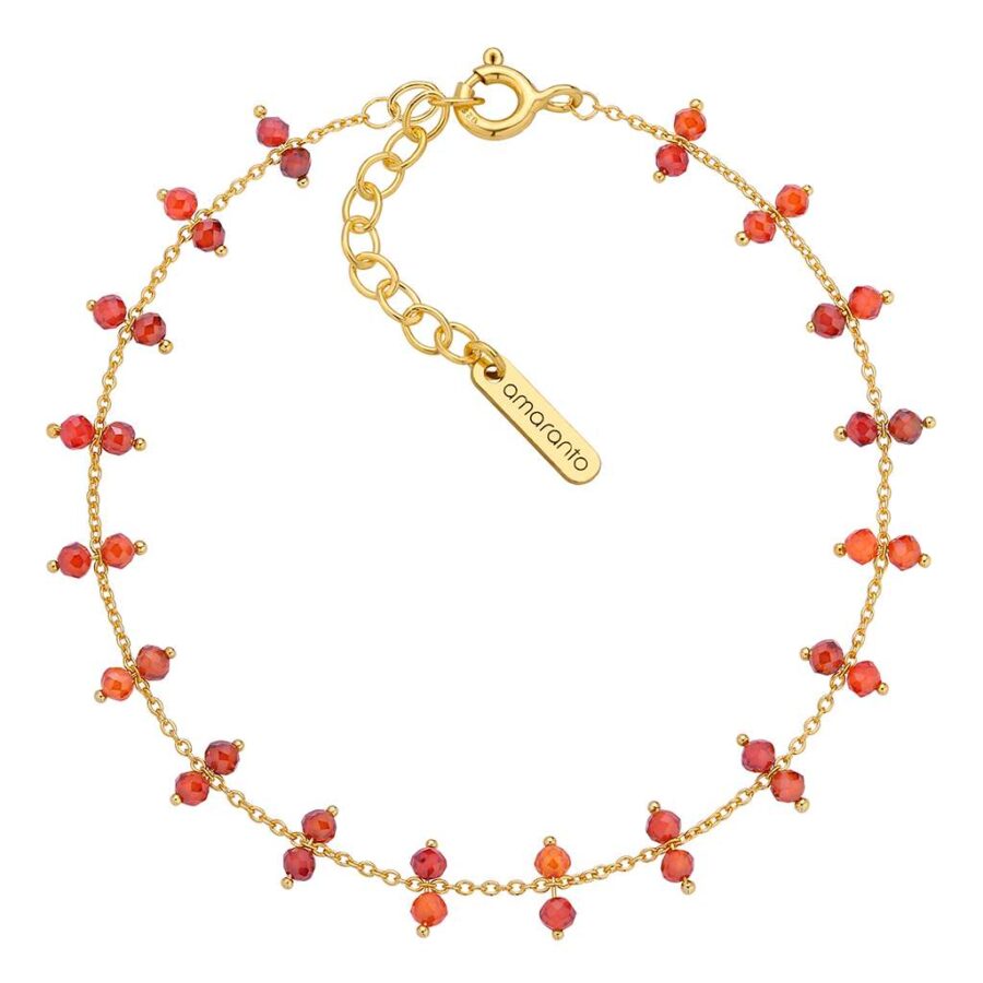 Bransoletka Dotty z pomarańczowymi cyrkoniami